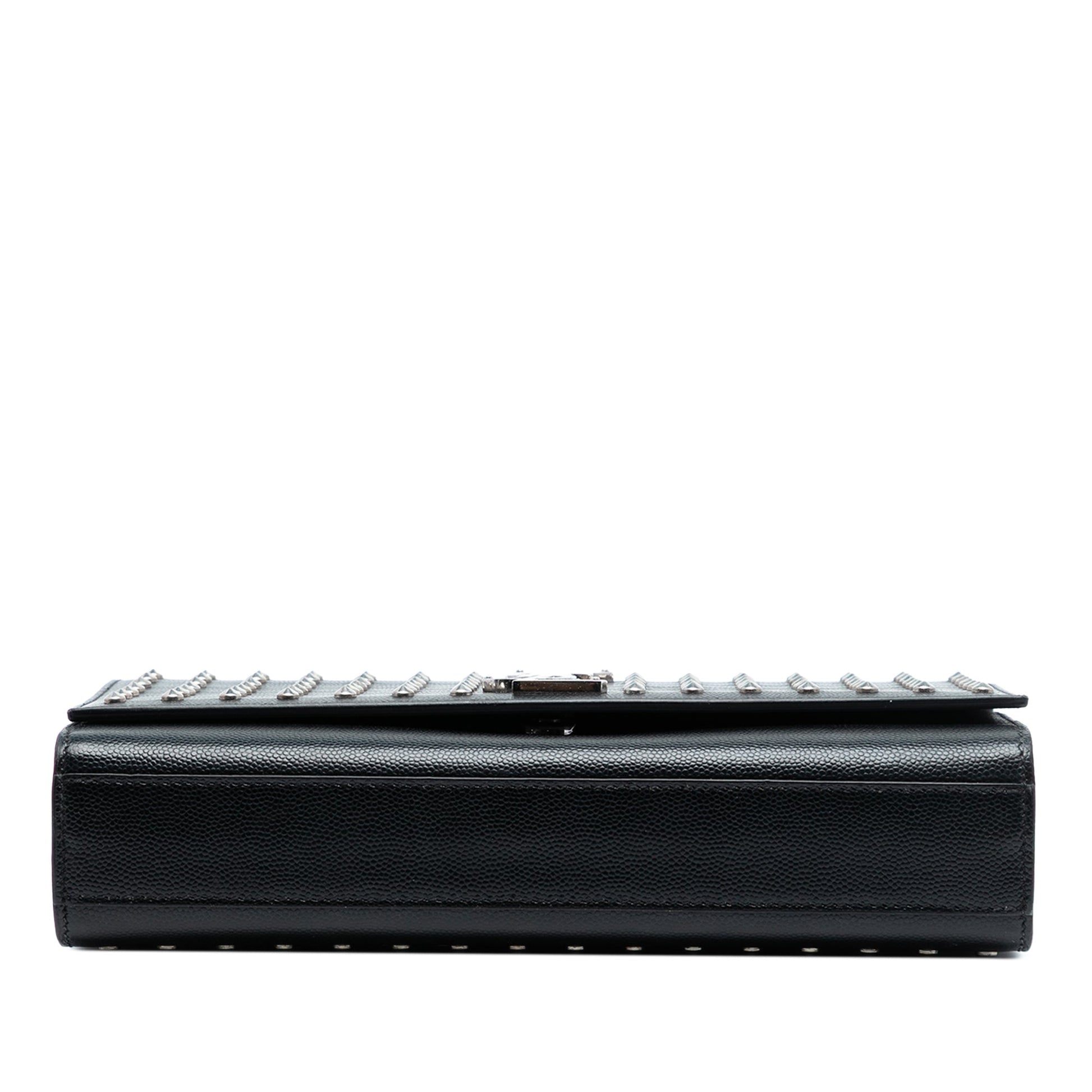 Saint Laurent Medium Grain De Poudre Studded Kate Crossbody
