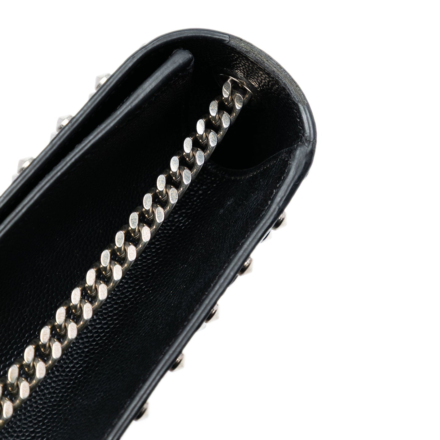 Saint Laurent Medium Grain De Poudre Studded Kate Crossbody