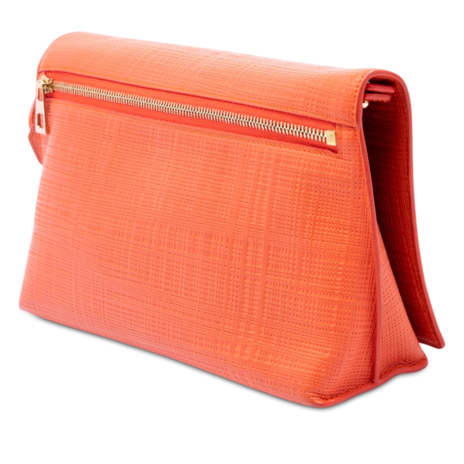 LOEWE Linen Embossed Calfskin Anagram Vega Crossbody