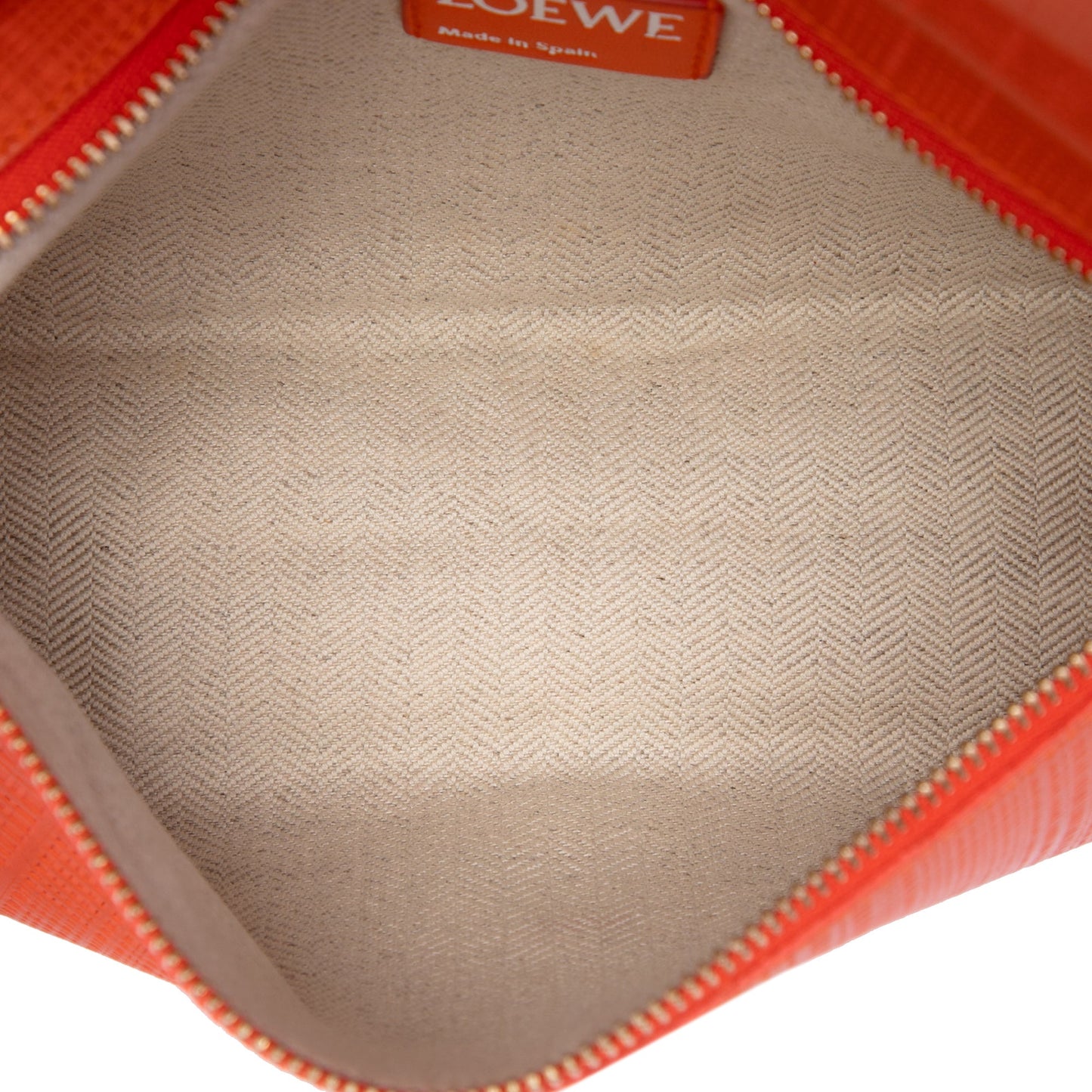LOEWE Linen Embossed Calfskin Anagram Vega Crossbody