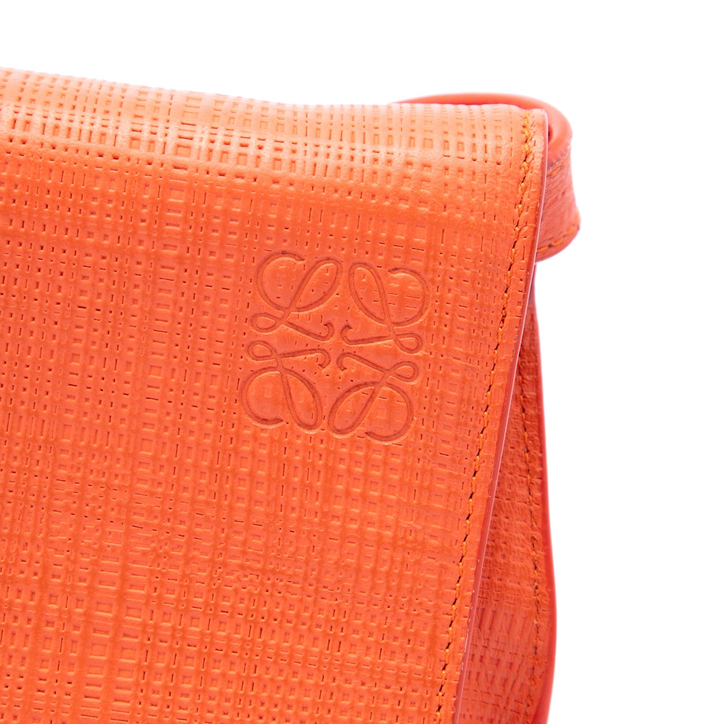 LOEWE Linen Embossed Calfskin Anagram Vega Crossbody