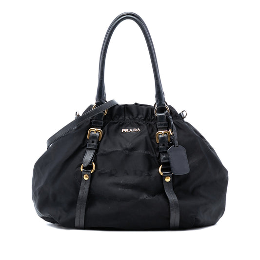 Prada Tessuto Canapa Logo Satchel