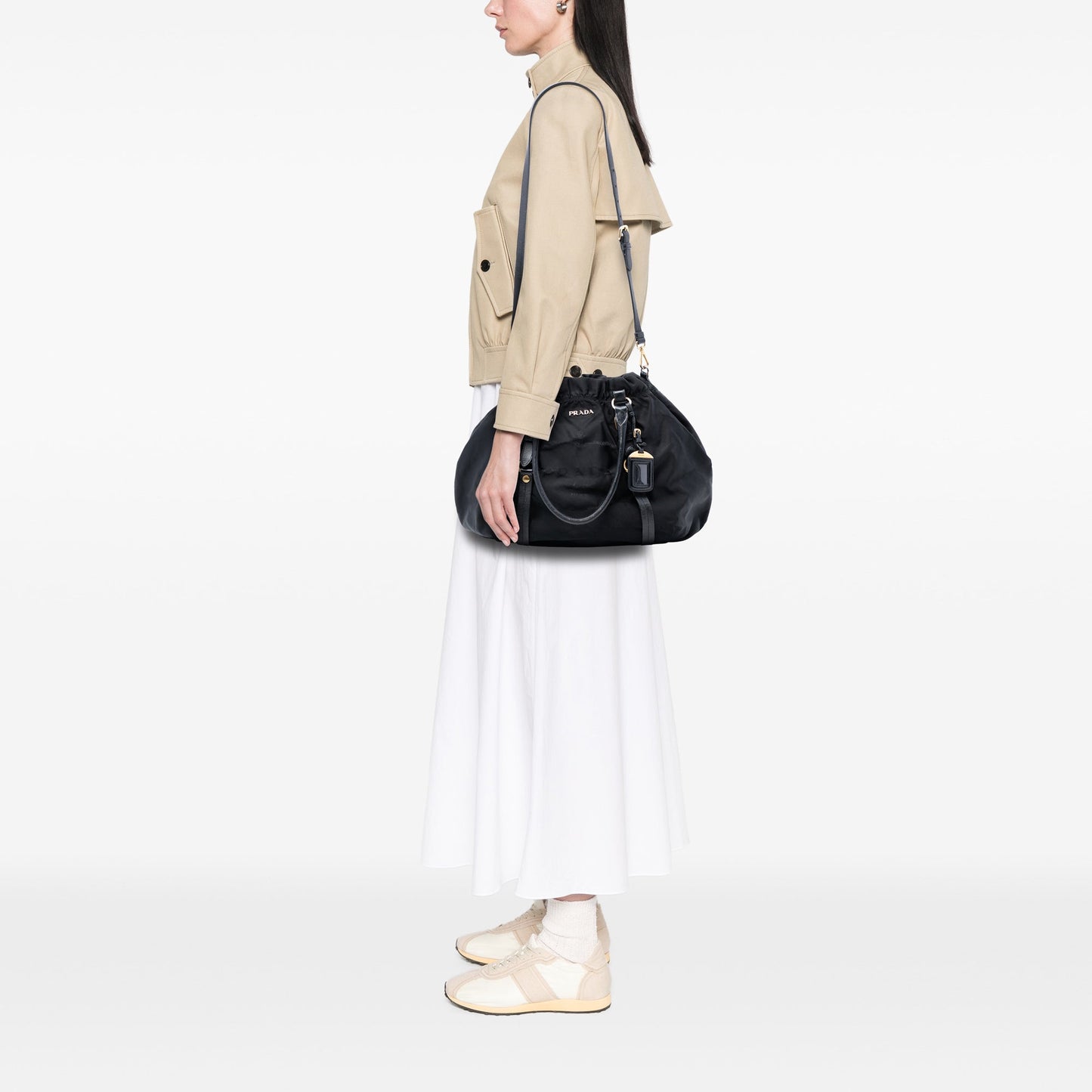 Prada Tessuto Canapa Logo Satchel