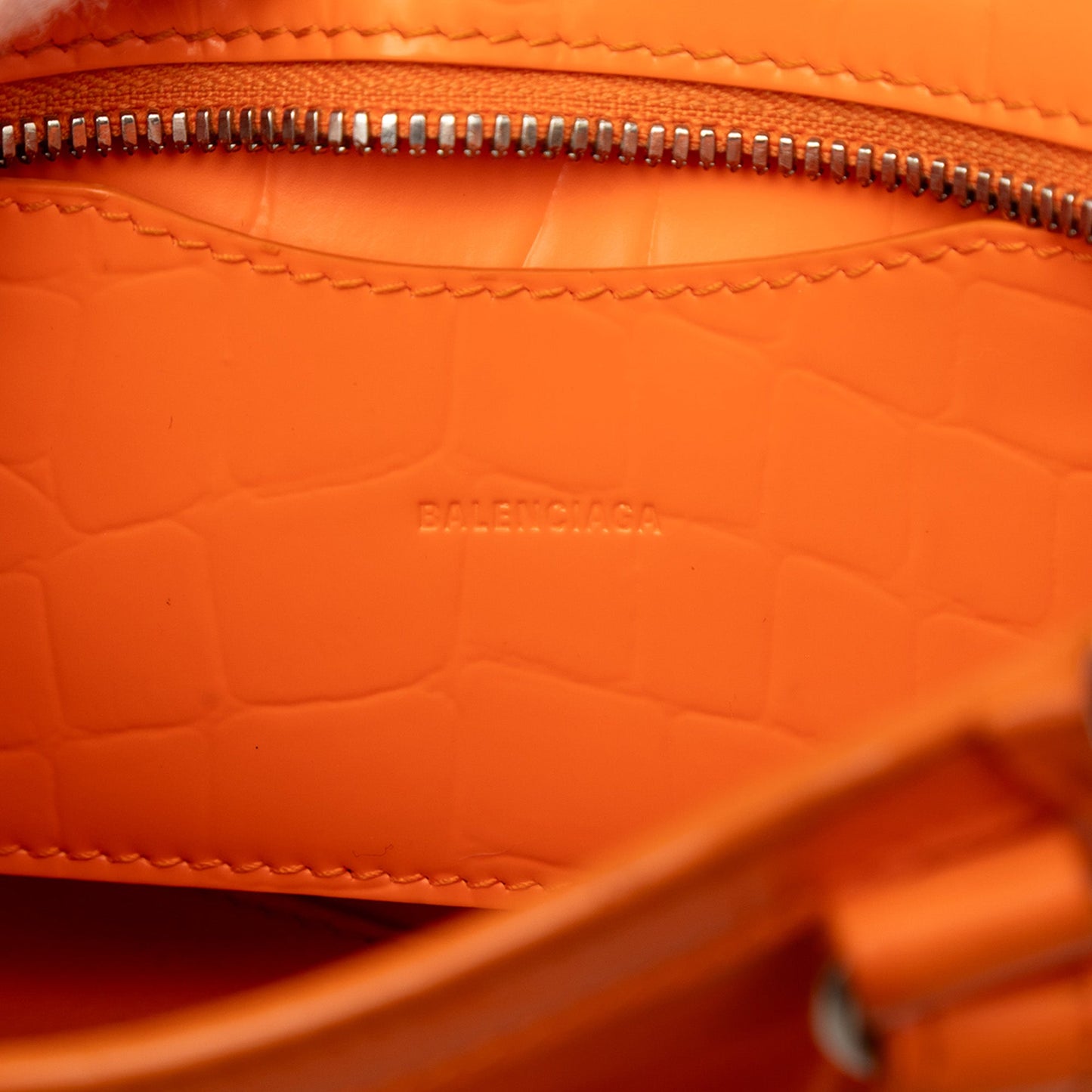 Balenciaga Mini Croc Embossed Calfskin Neo Classic City