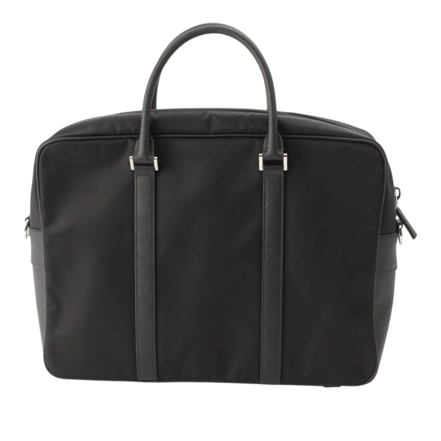 Prada Saffiano Trimmed Tessuto Business Bag