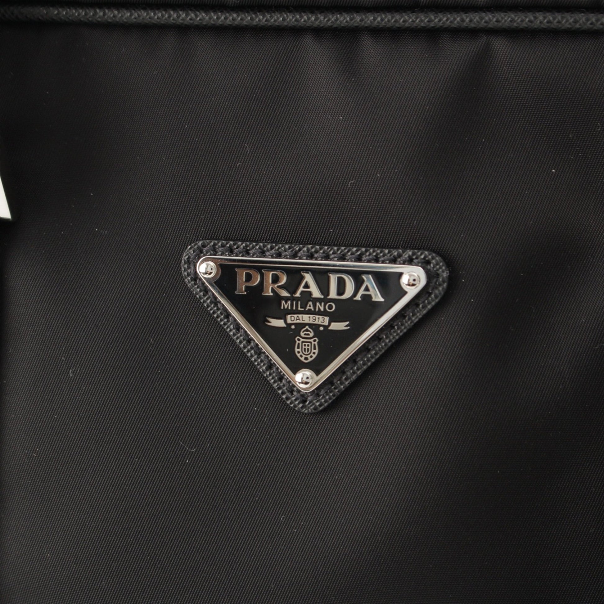 Prada Saffiano Trimmed Tessuto Business Bag