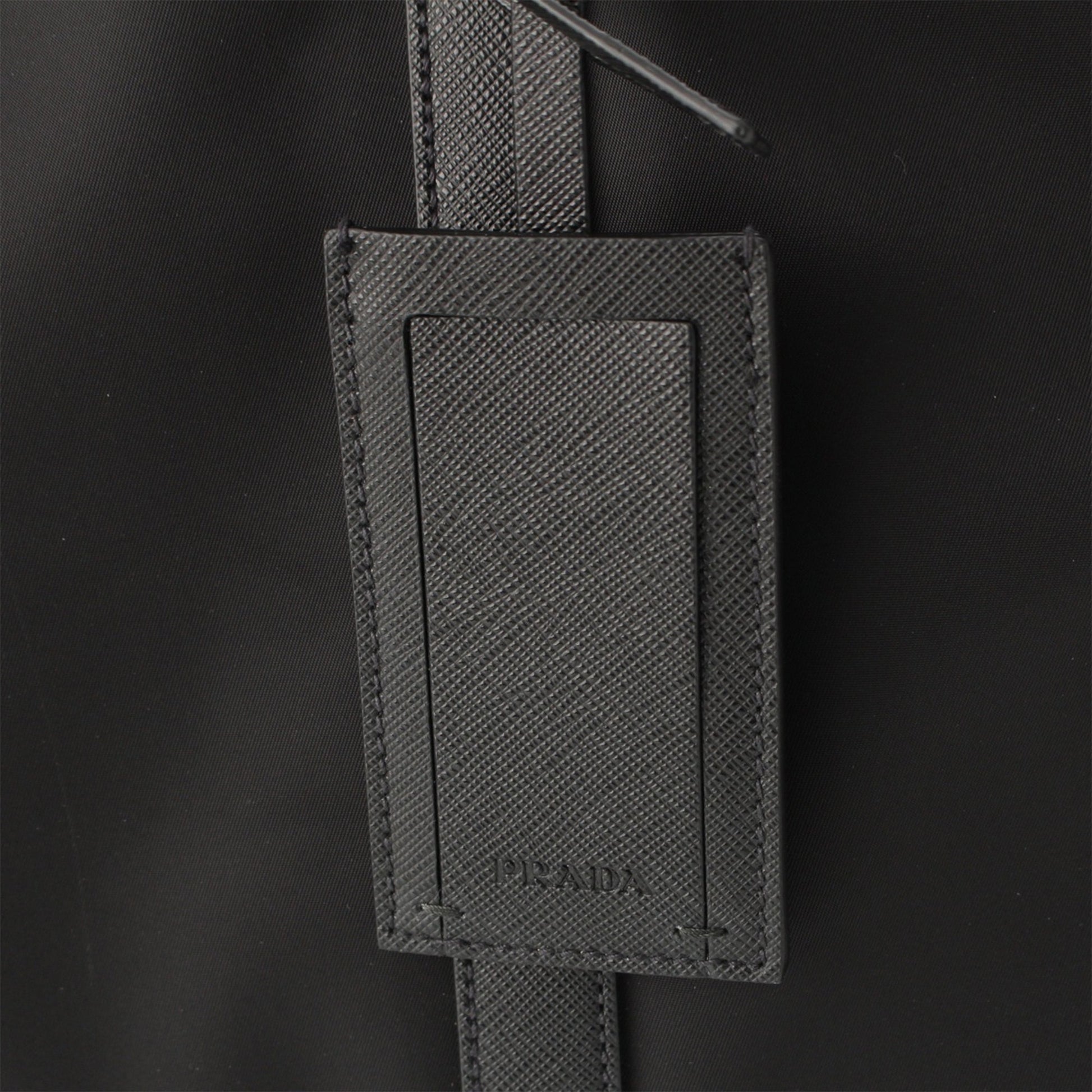 Prada Saffiano Trimmed Tessuto Business Bag