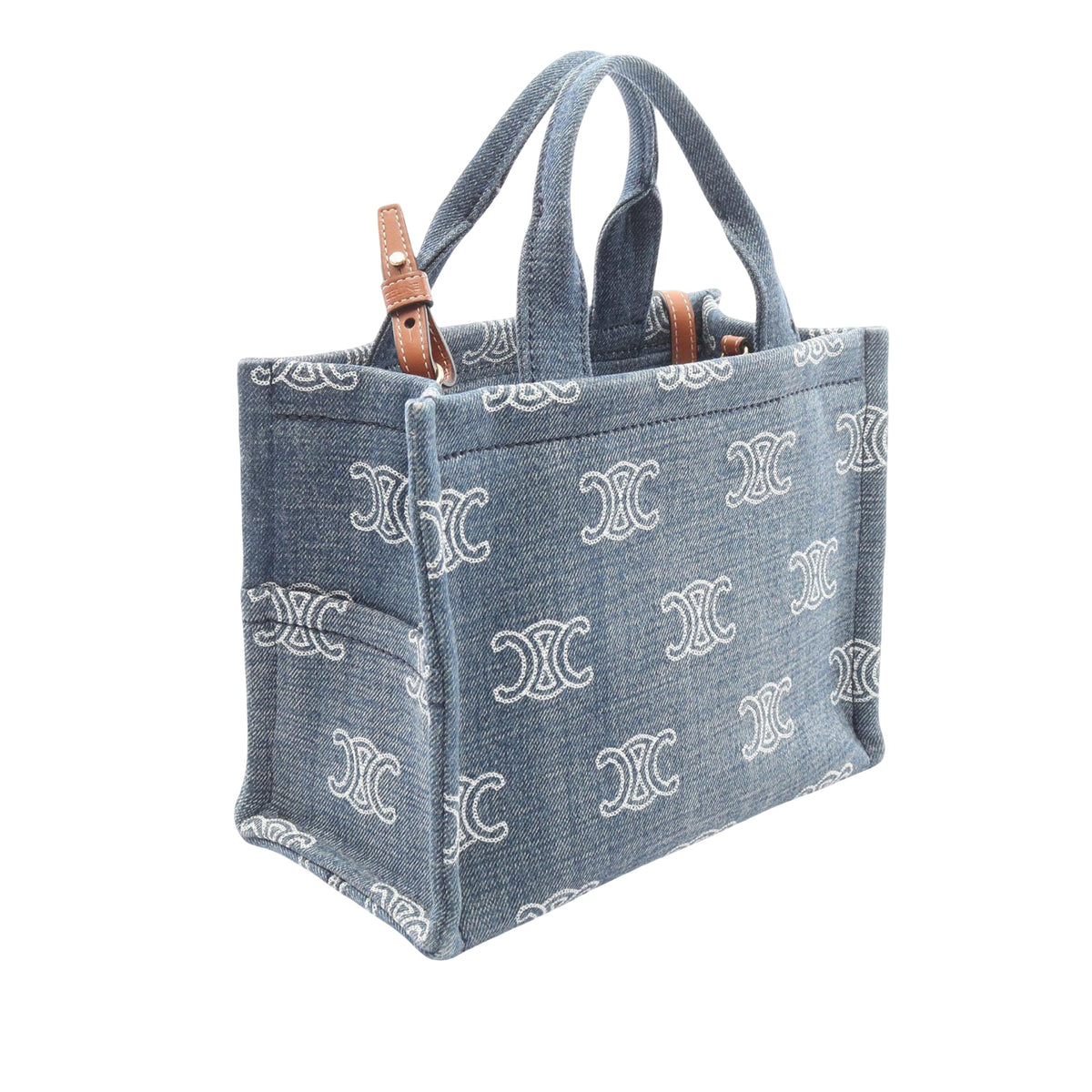 Celine Small Denim Cabas Thais Satchel