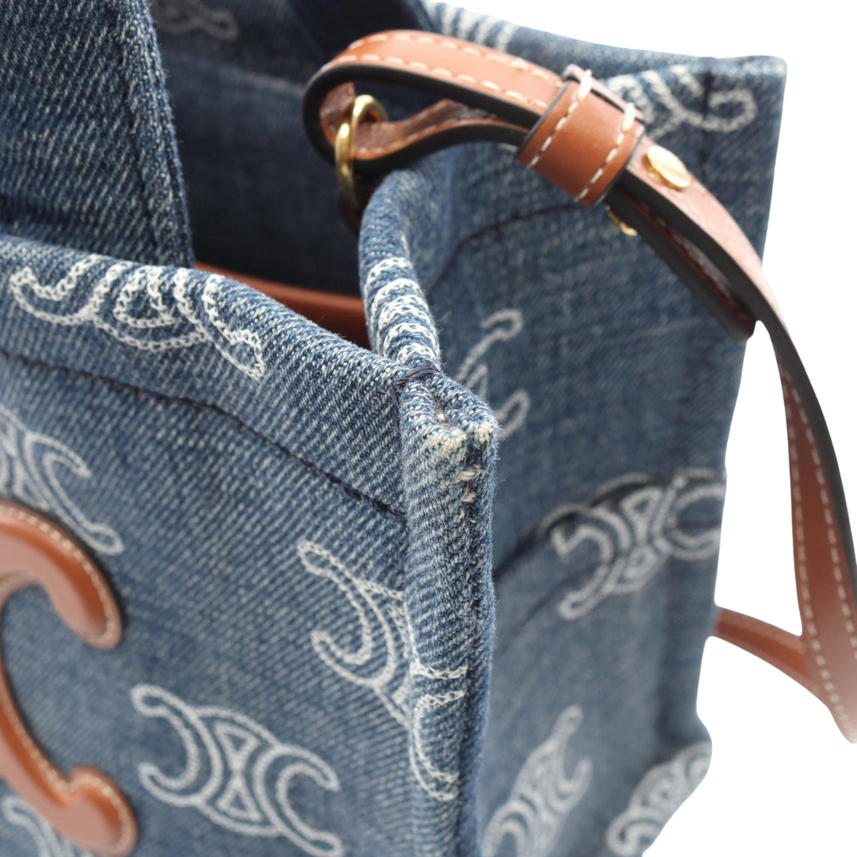 Celine Small Denim Cabas Thais Satchel