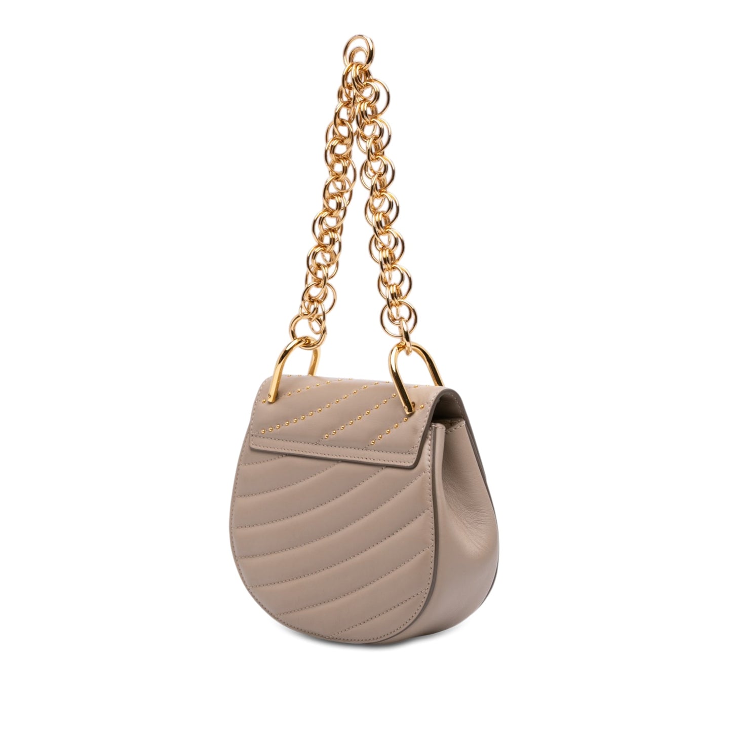 Chloé Mini Studded Leather Drew Bijou Satchel