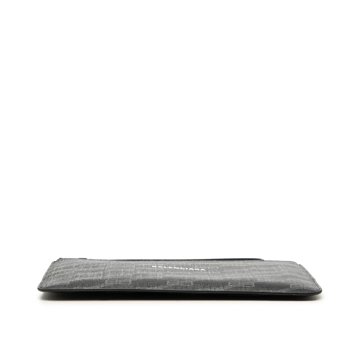 Balenciaga BB Monogram Coated Canvas Wristlet Clutch