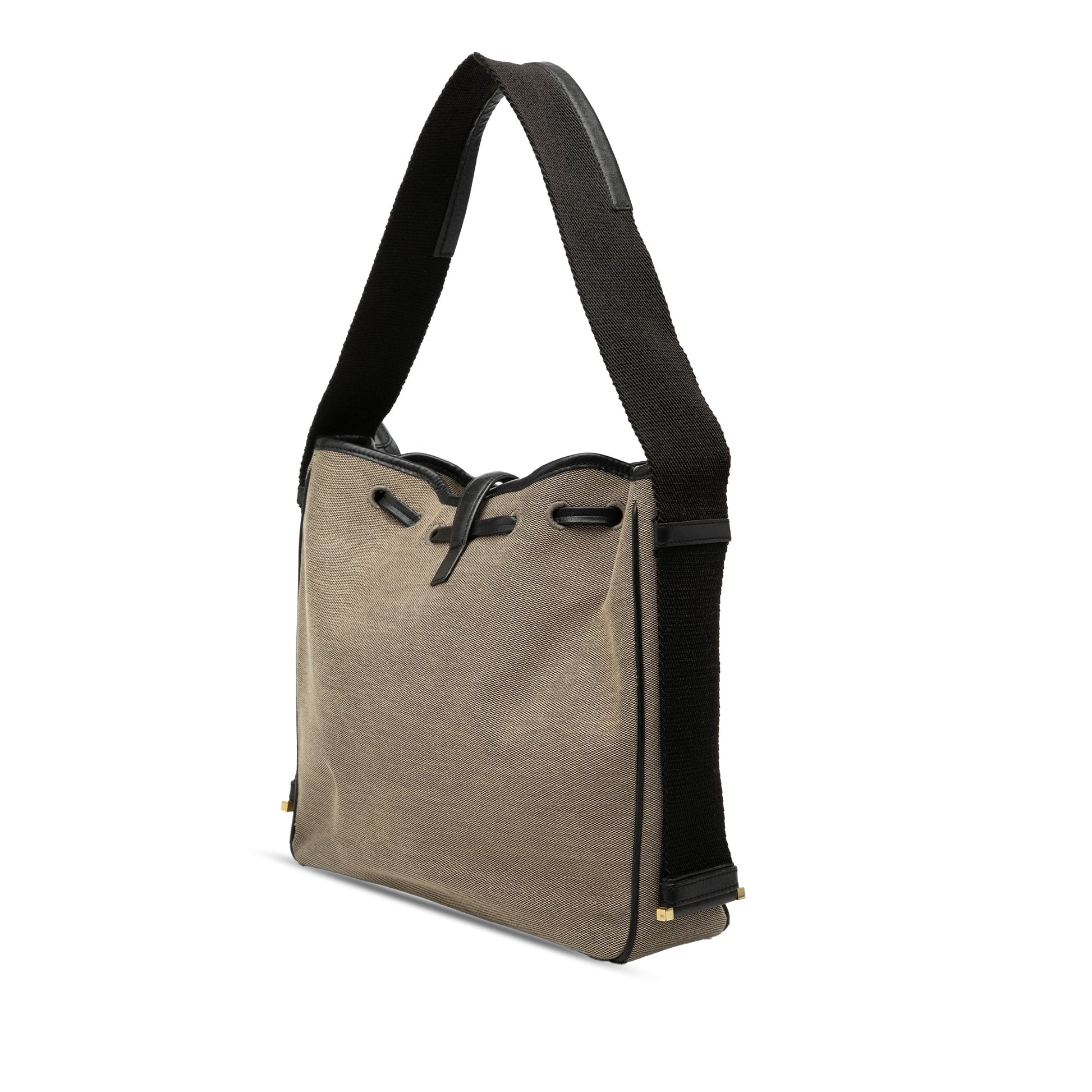 Canvas Jackie Drawstring Shoulder Bag