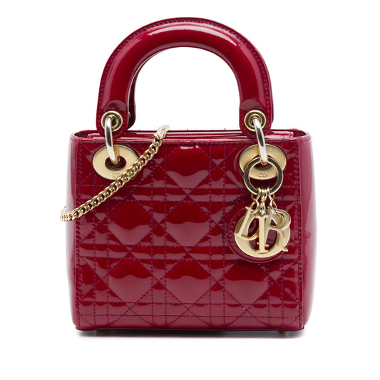 Dior Mini Patent Cannage Lady Dior