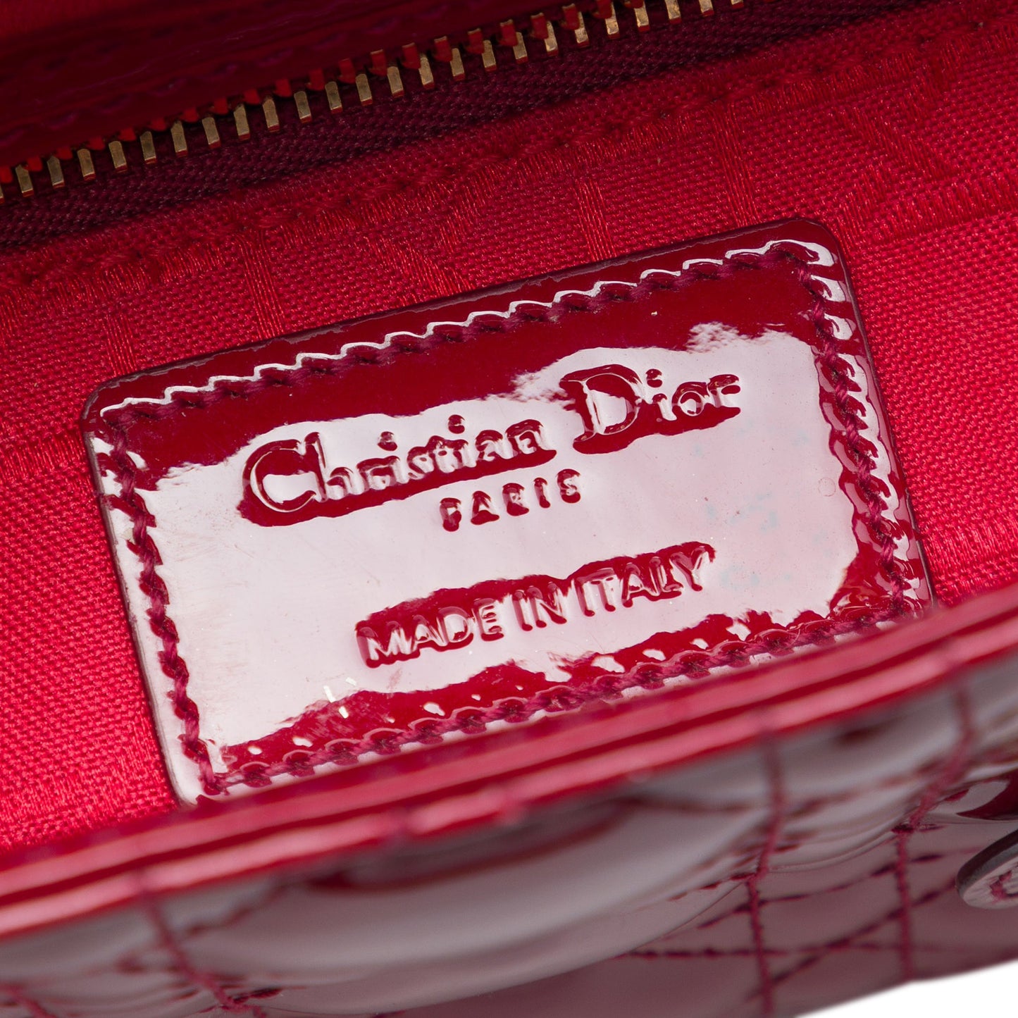 Dior Mini Patent Cannage Lady Dior