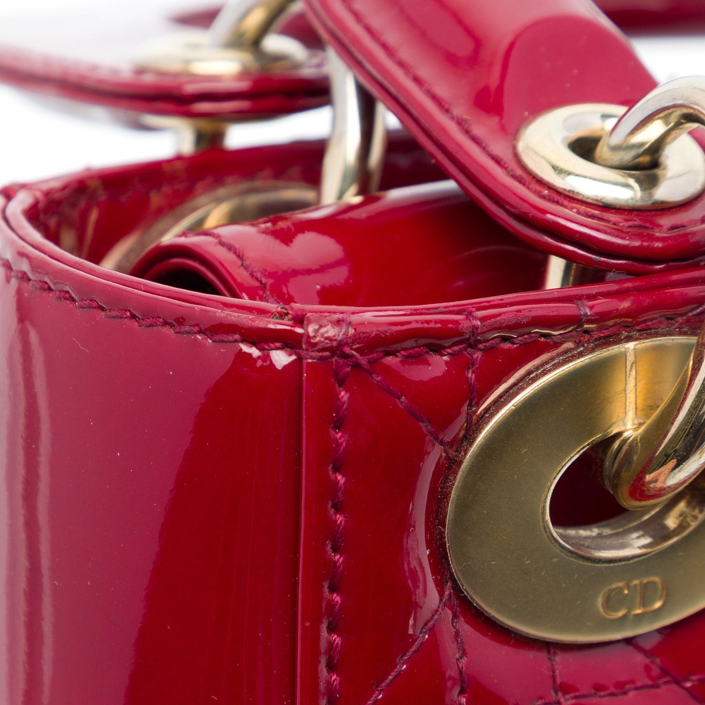 Dior Mini Patent Cannage Lady Dior