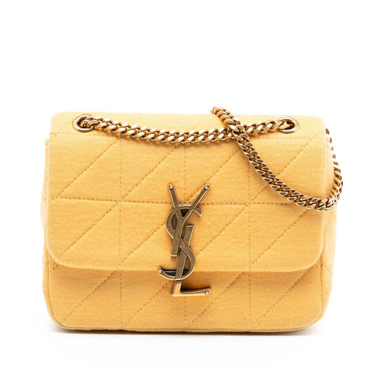 Saint Laurent Mini Jersey Wool Patchwork Jamie Crossbody
