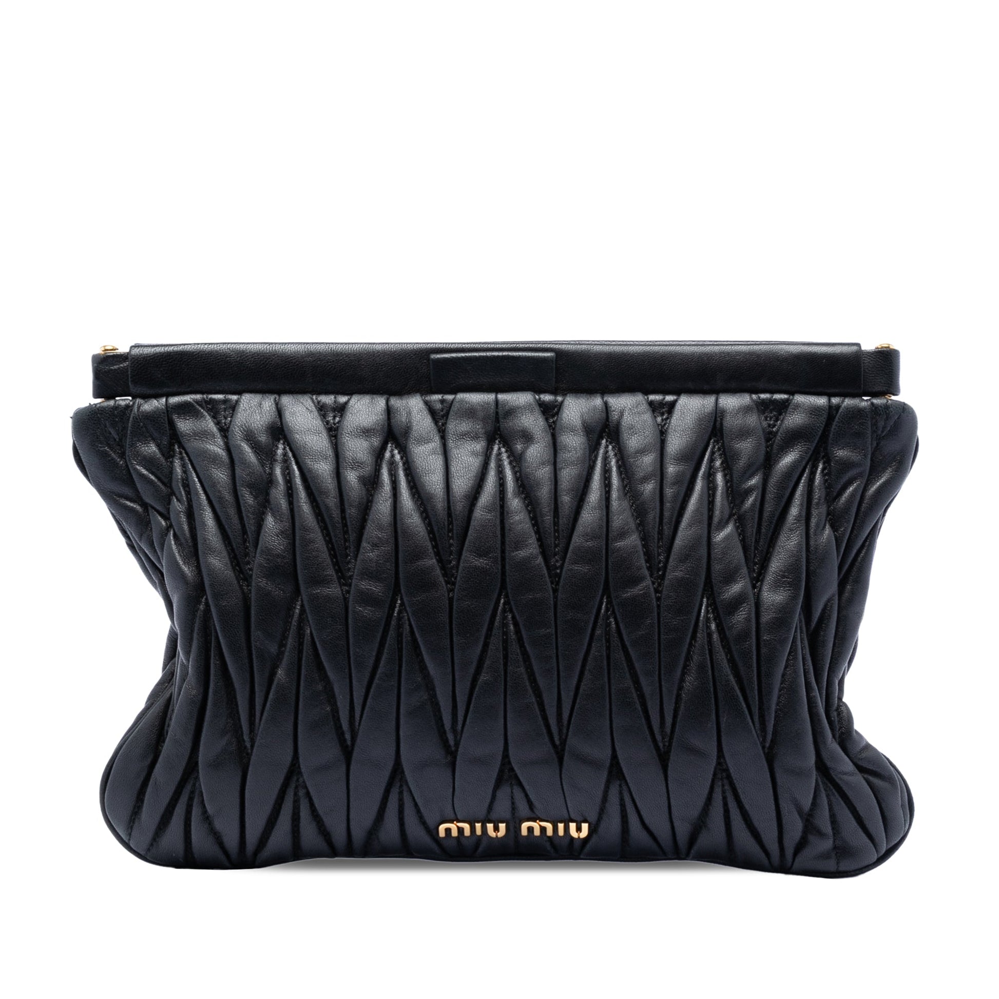 Matelasse Nappa Frame Clutch