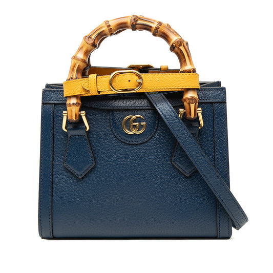 Gucci Mini Calfskin Bamboo Diana Satchel