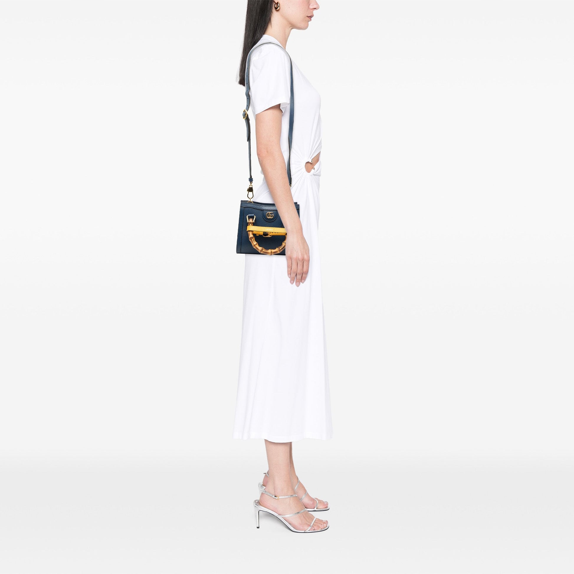 Gucci Mini Calfskin Bamboo Diana Satchel