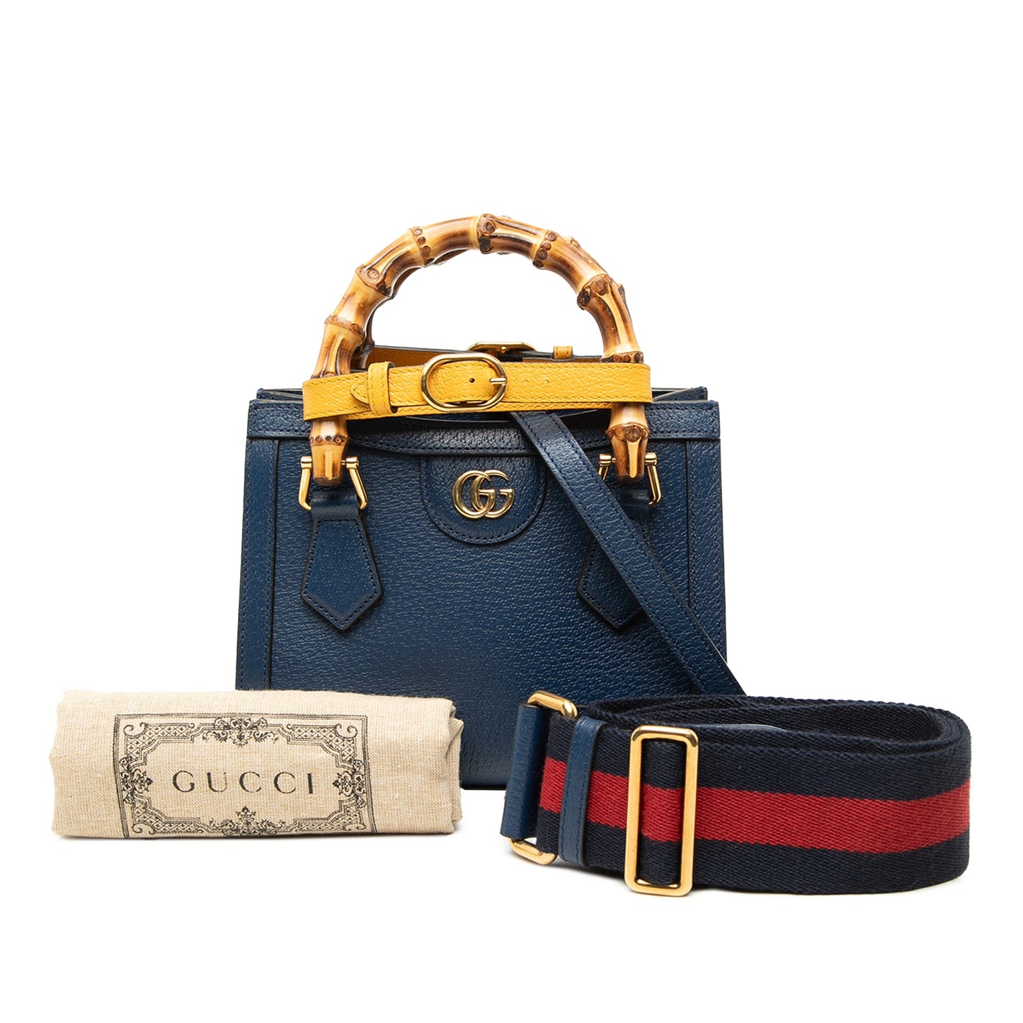 Gucci Mini Calfskin Bamboo Diana Satchel