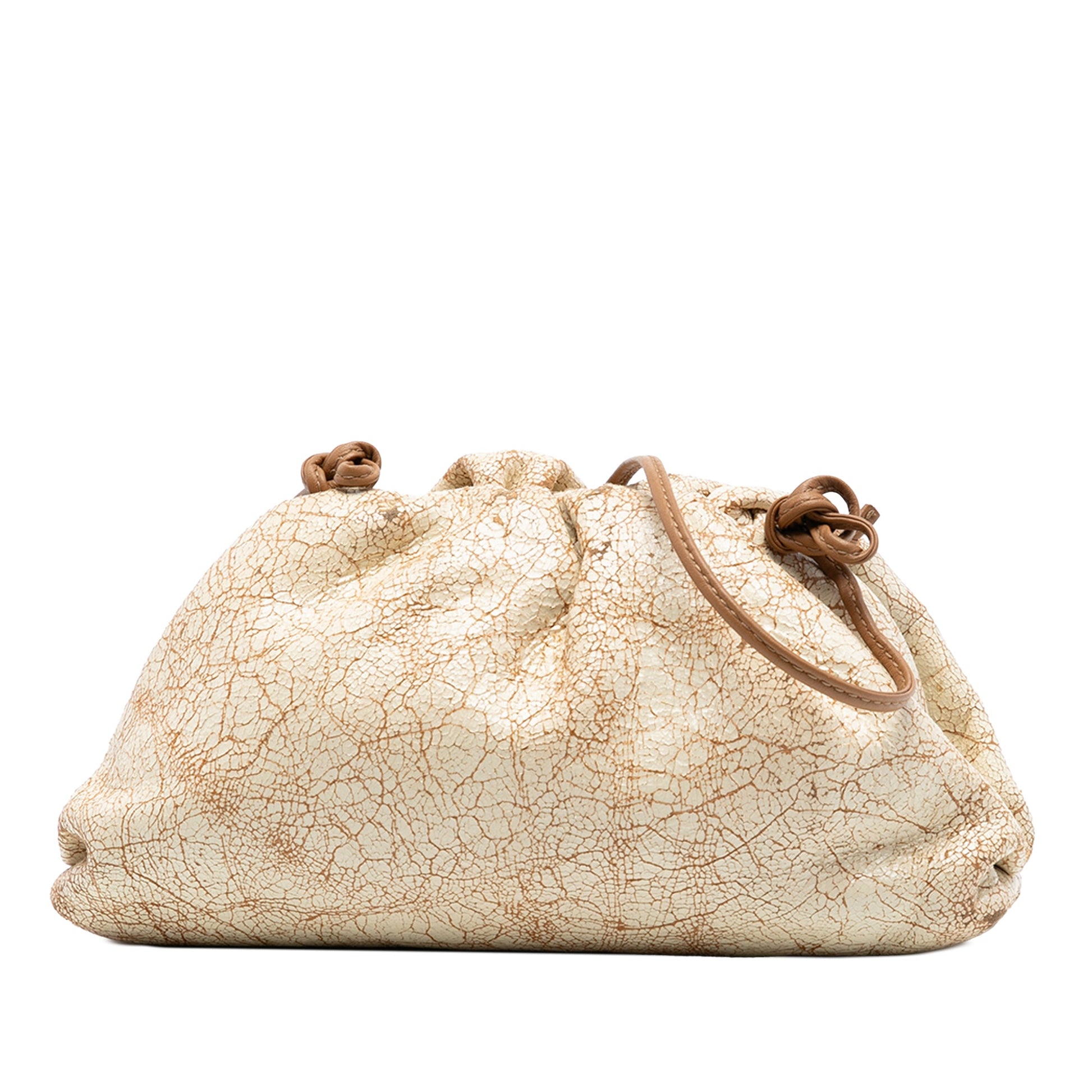 Bottega Veneta Crackled Calfskin The Mini Pouch Crossbody