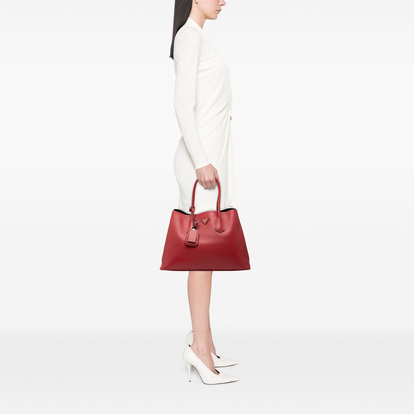Prada Large Saffiano Cuir Double Satchel