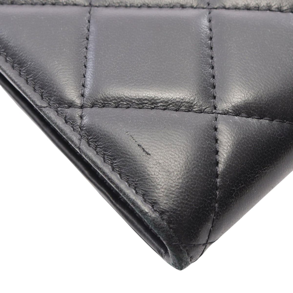 Chanel Quilted CC Lambskin Lacquered Chain Phone Holder