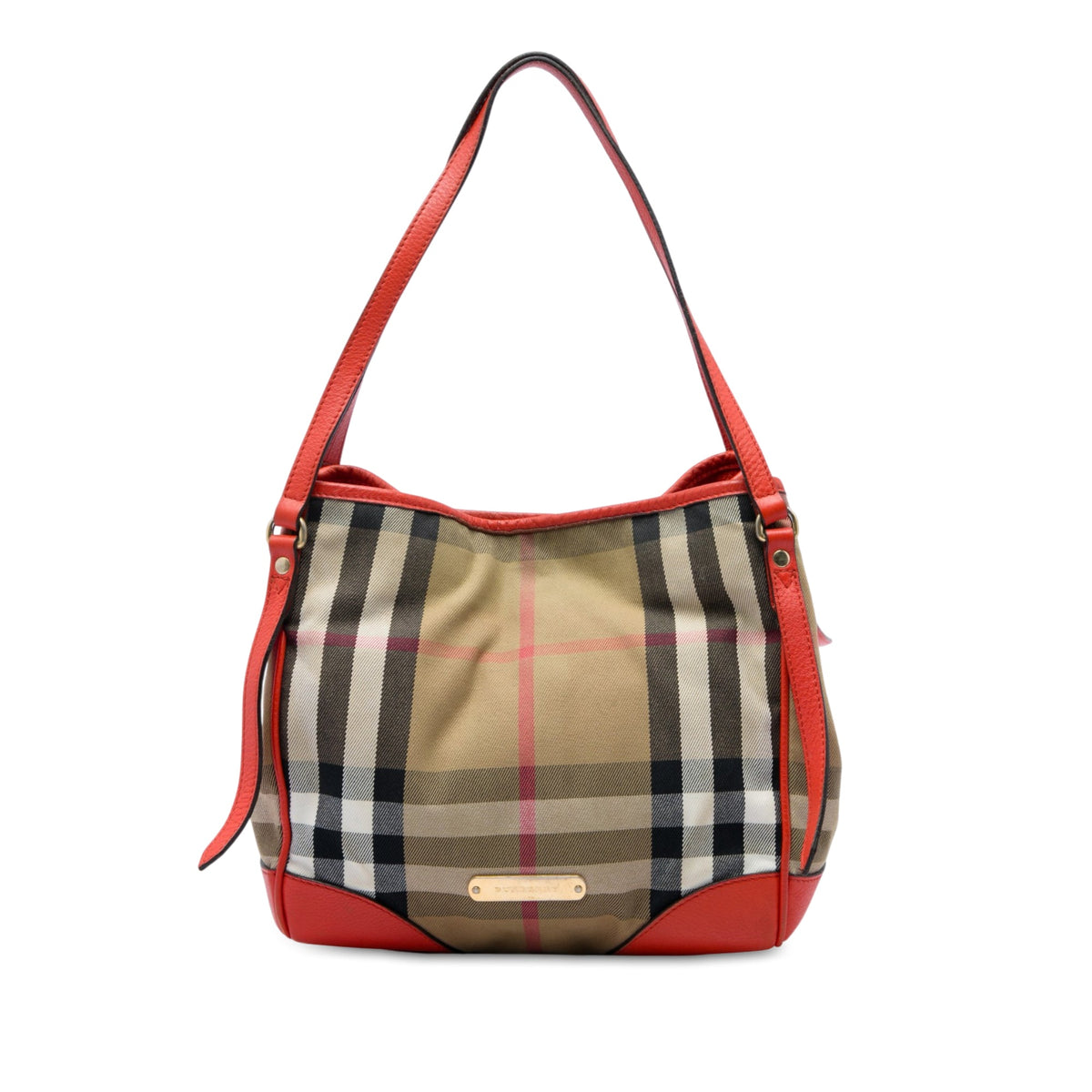 Burberry Small House Check Canvas Bridle Canterbury Tote