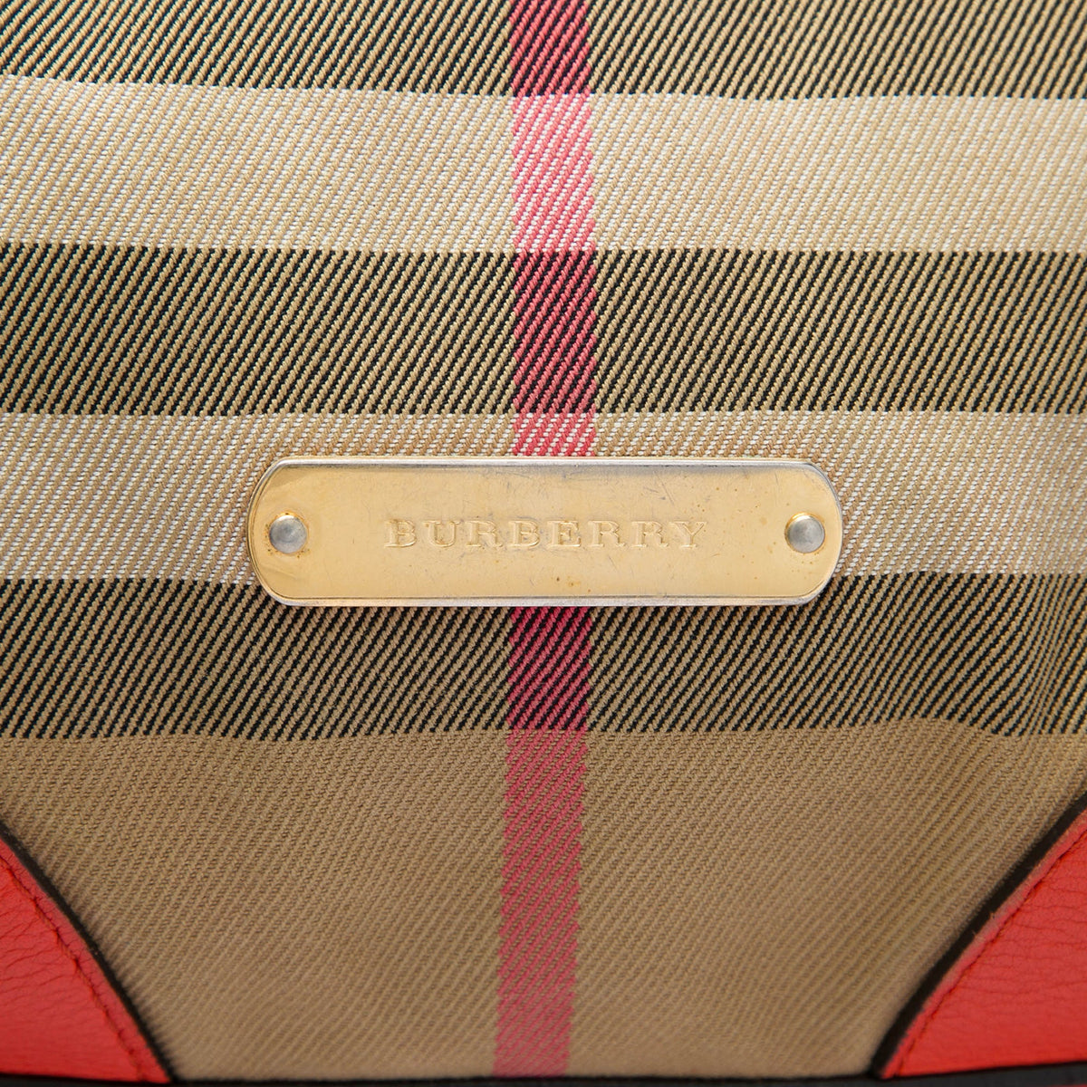 Burberry Small House Check Canvas Bridle Canterbury Tote