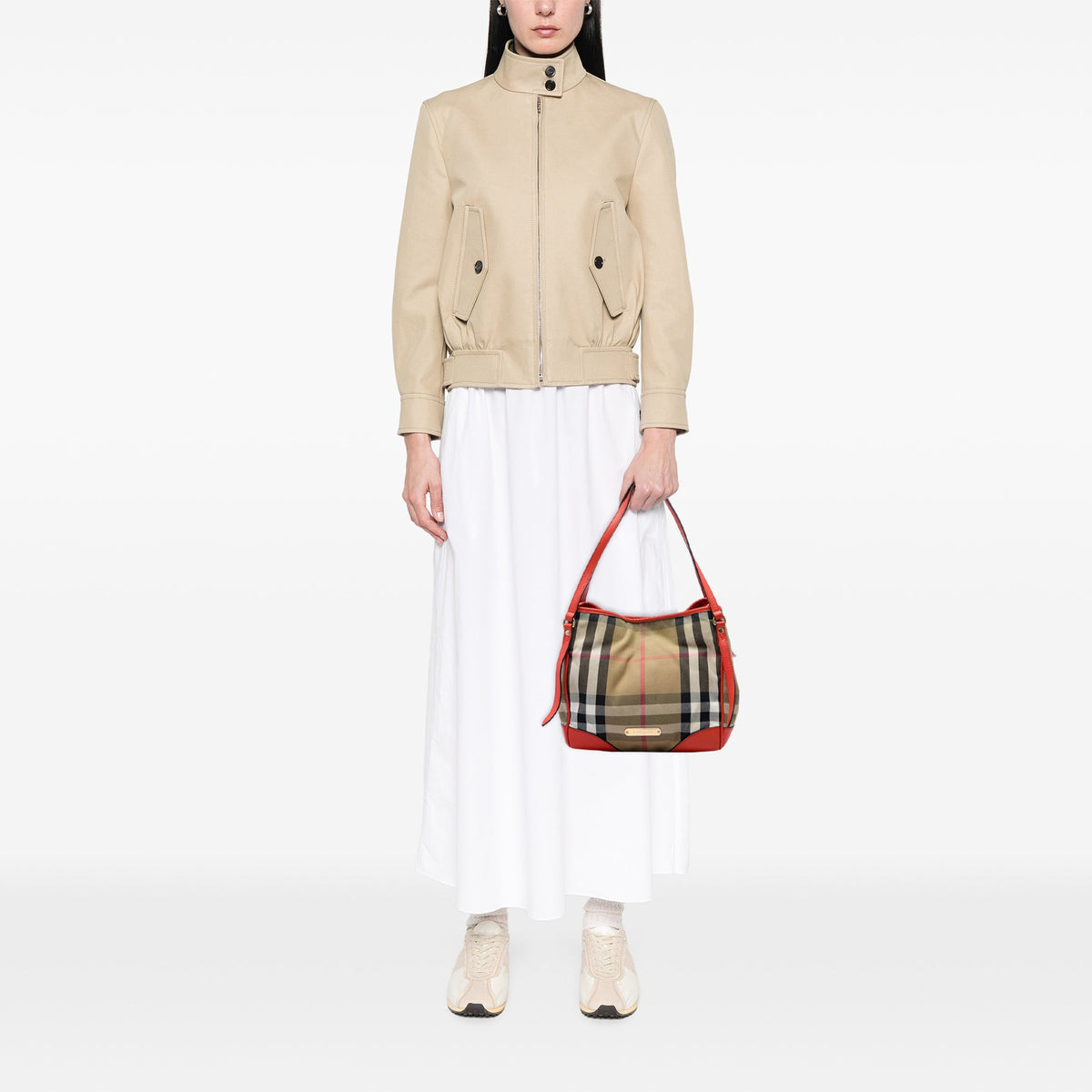 Burberry Small House Check Canvas Bridle Canterbury Tote