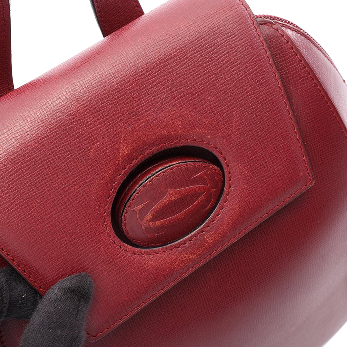 Cartier Leather Must De Cartier Backpack — Red