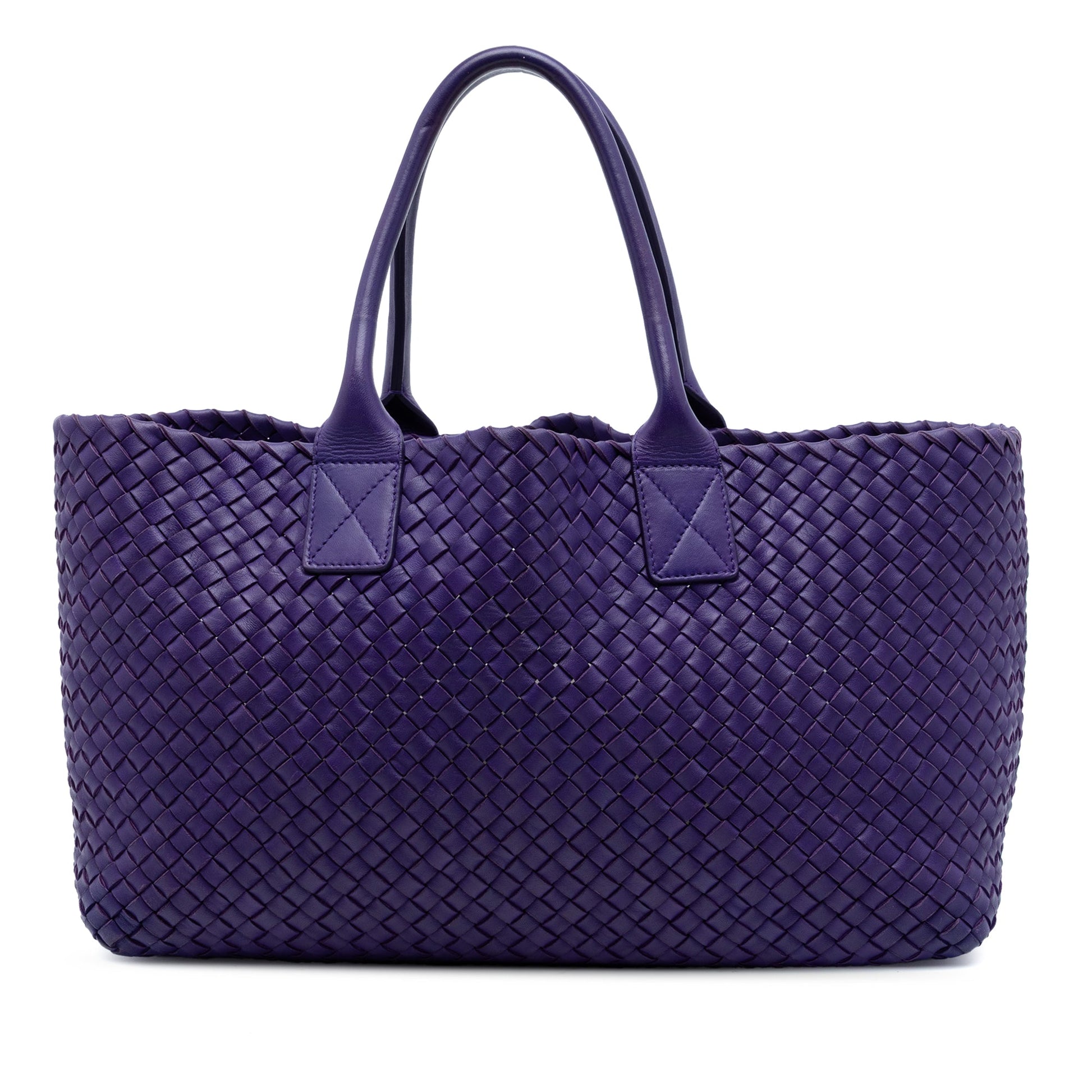 Bottega Veneta Medium Lambskin Intreccio Cabat Tote