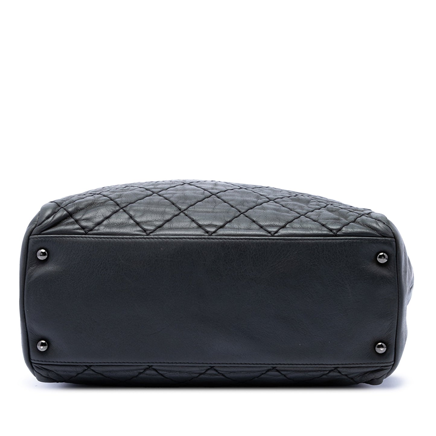 Chanel CC Quilted Lambskin Wild Stitch Chain Tote