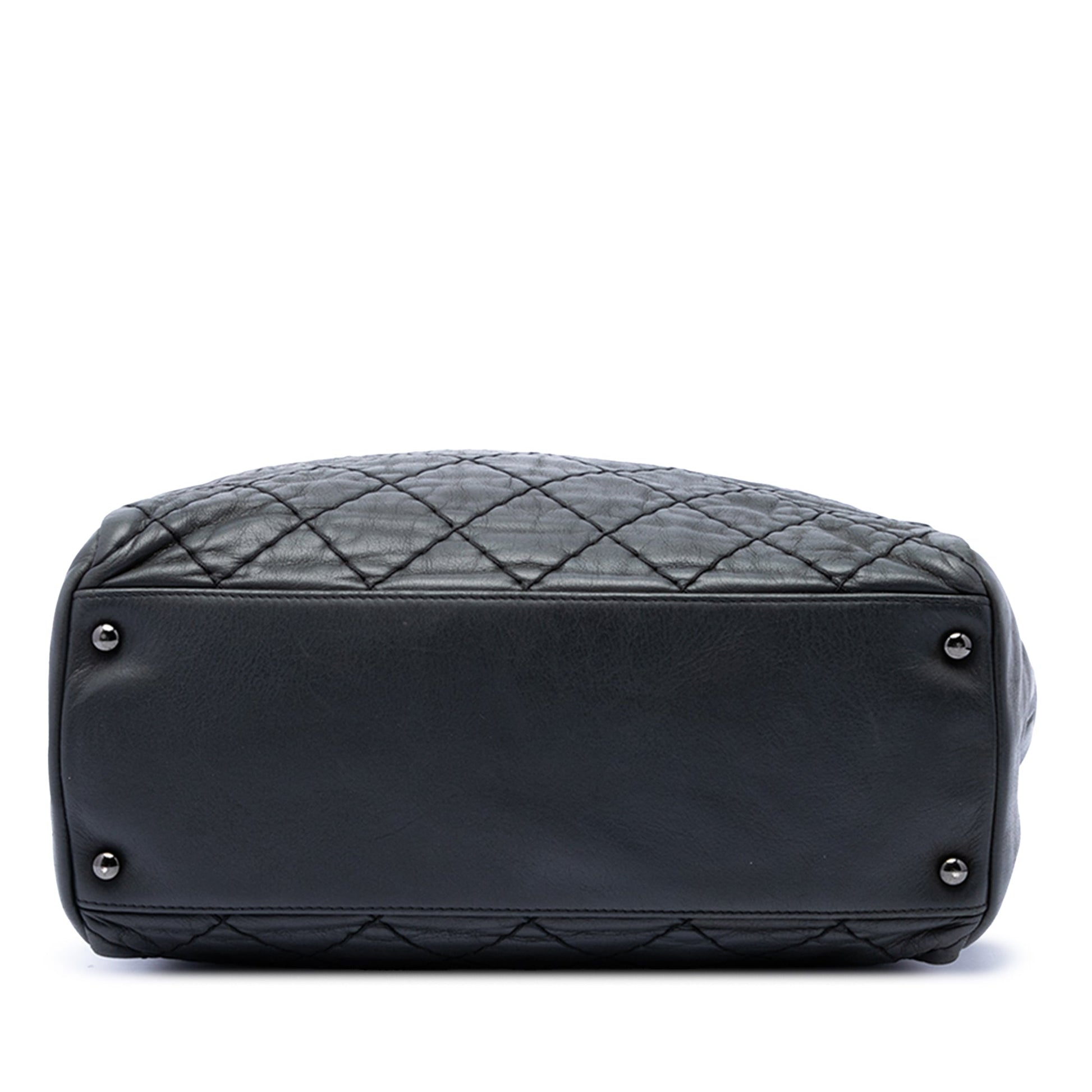 Chanel CC Quilted Lambskin Wild Stitch Chain Tote