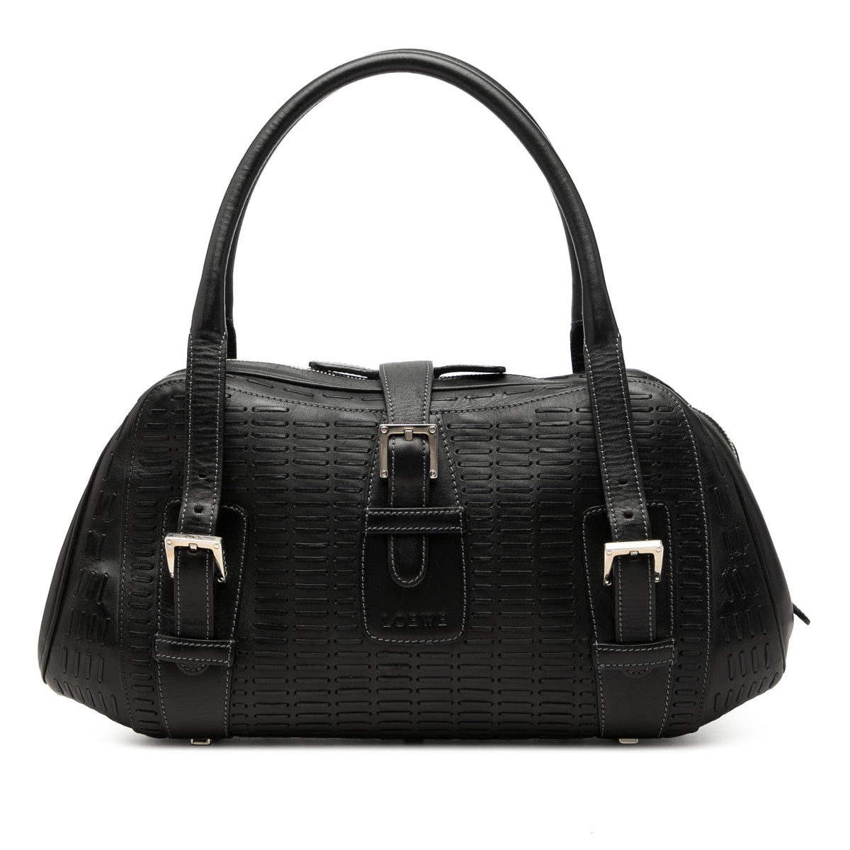 LOEWE Embossed Leather Senda Handbag