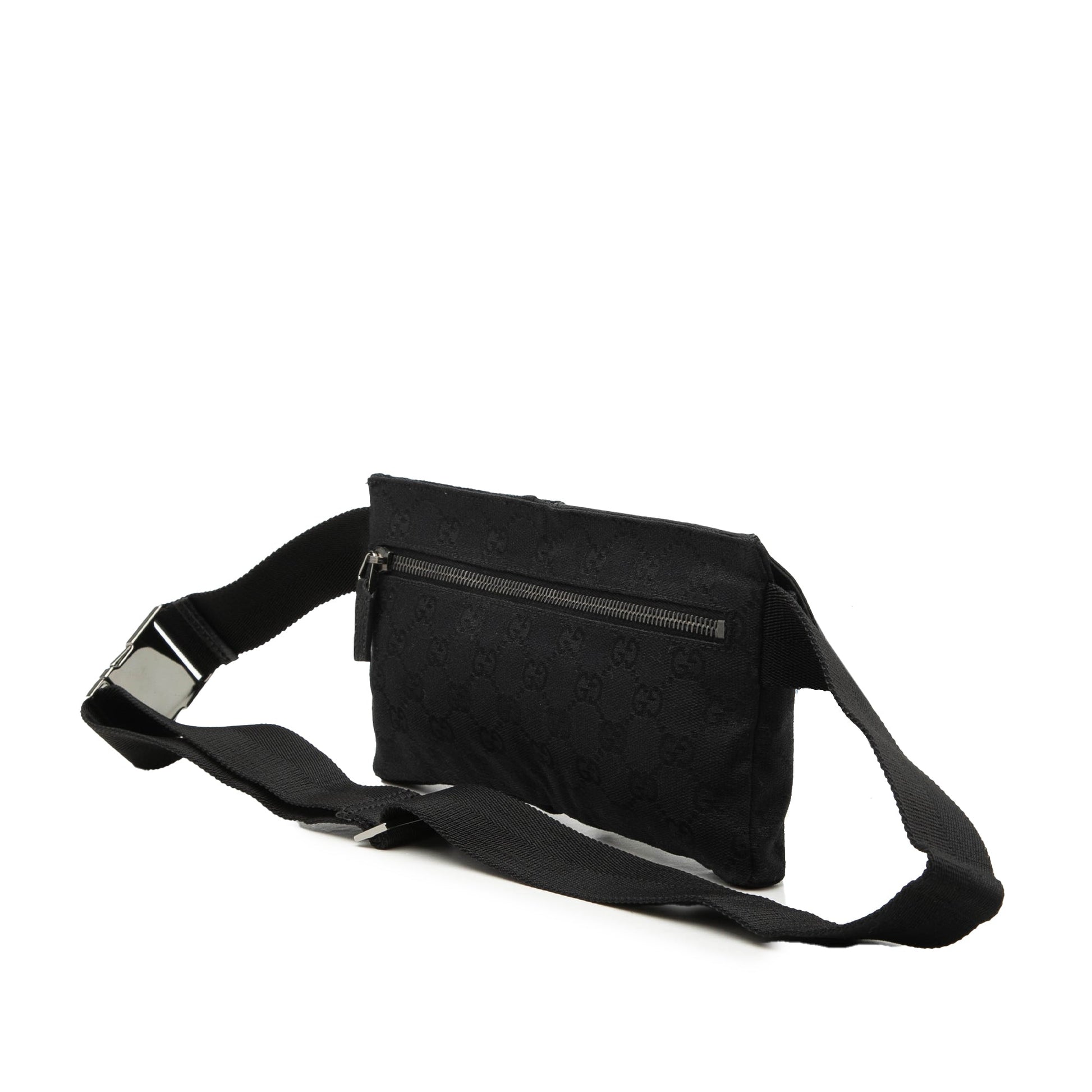 Gucci GG Canvas Double Pocket Belt Bag