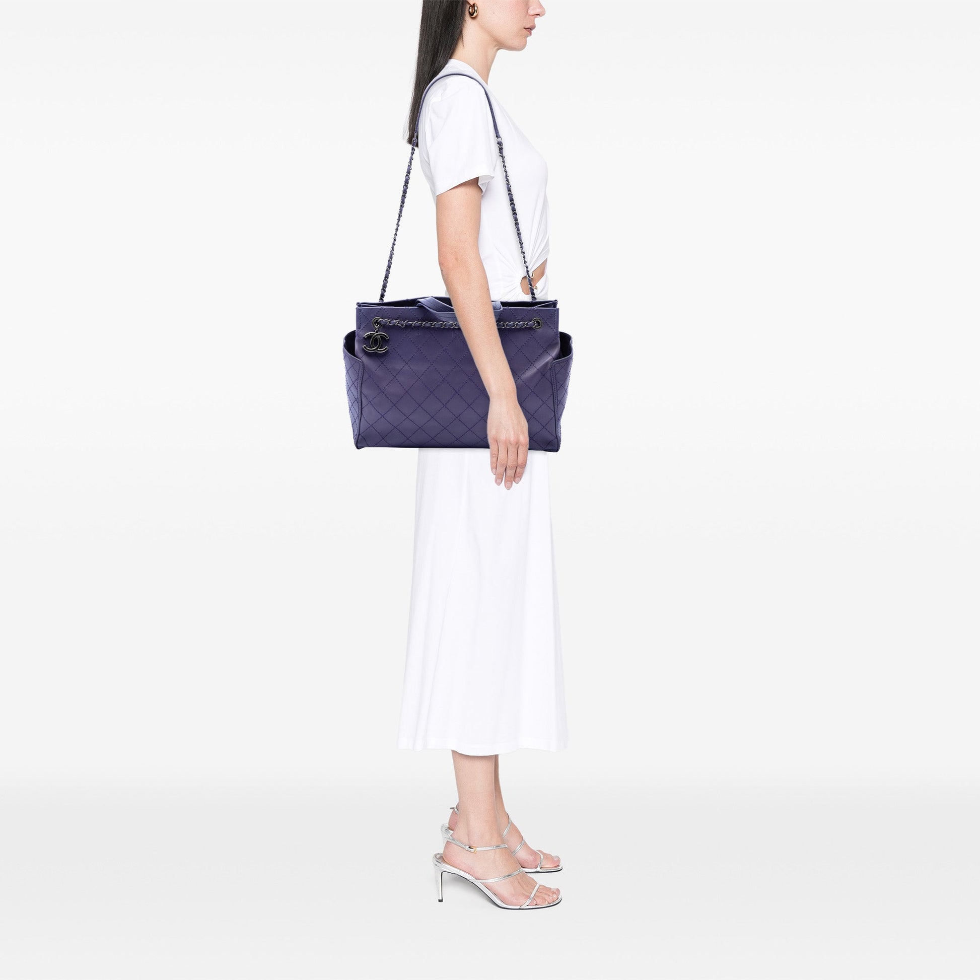 Chanel Large CC Quilted Calfskin Pocket Tote
