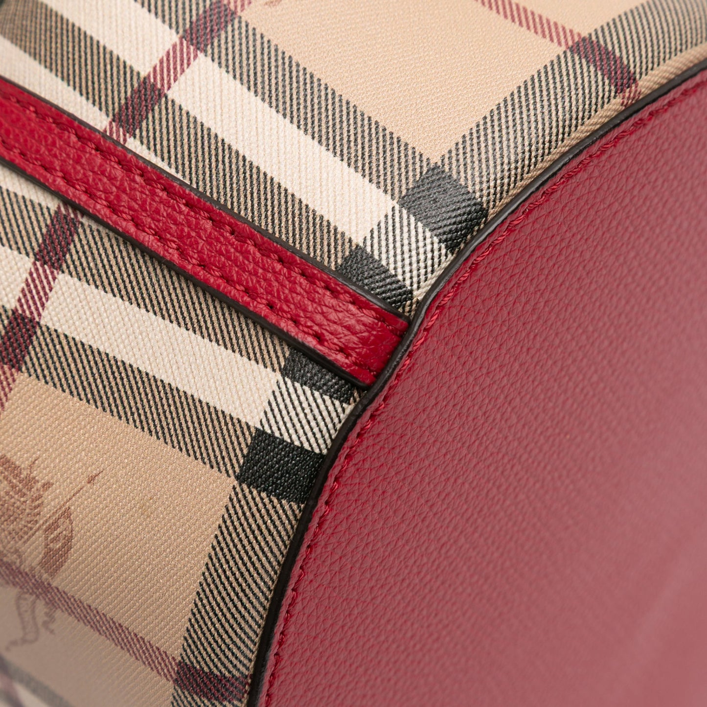 Burberry Haymarket Check Coated Canvas Lorne Bucket Bag