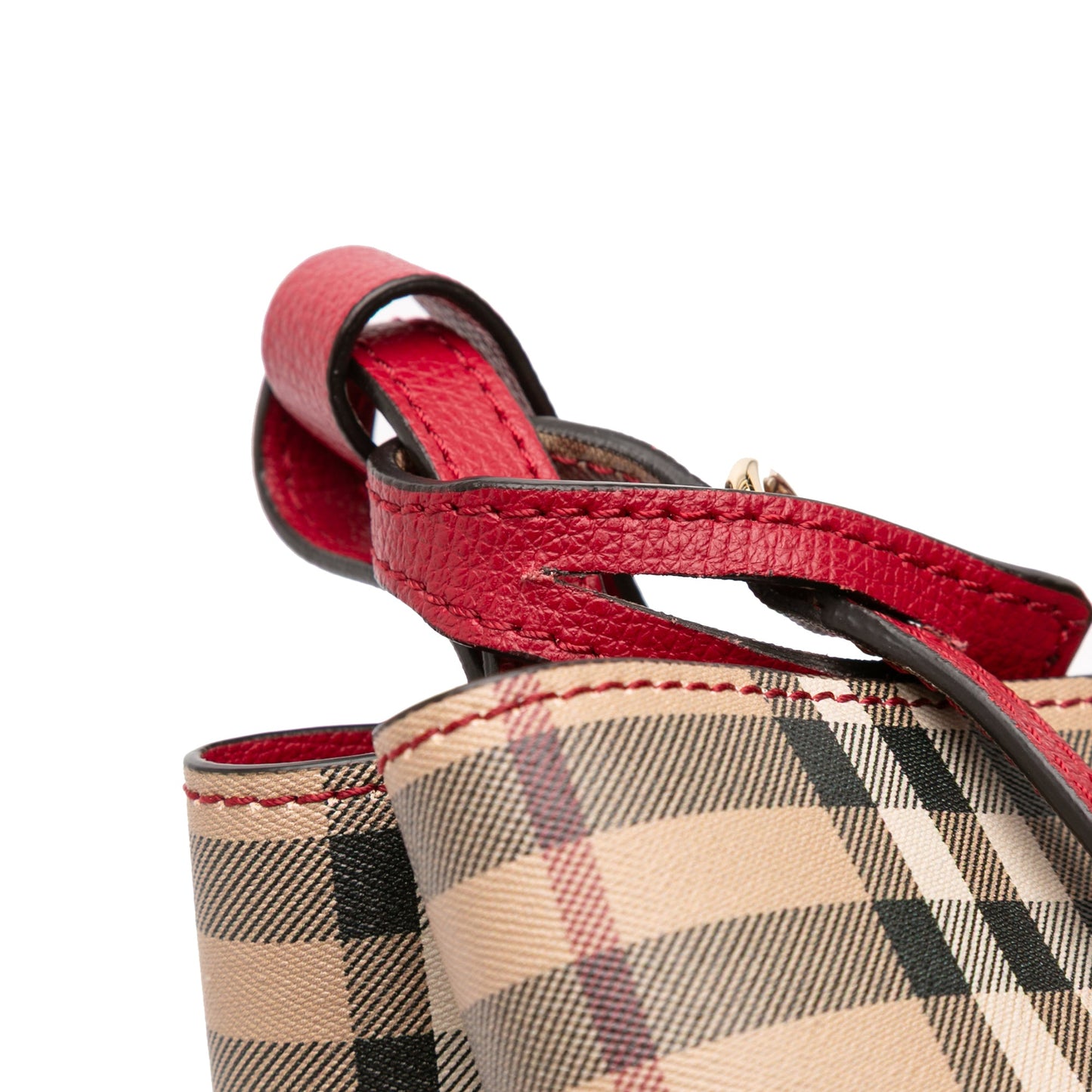 Burberry Haymarket Check Coated Canvas Lorne Bucket Bag