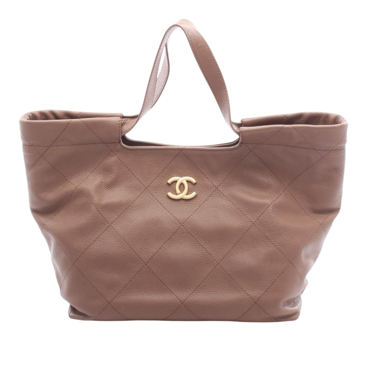 Chanel CC Caviar Shopping Bag — Gray