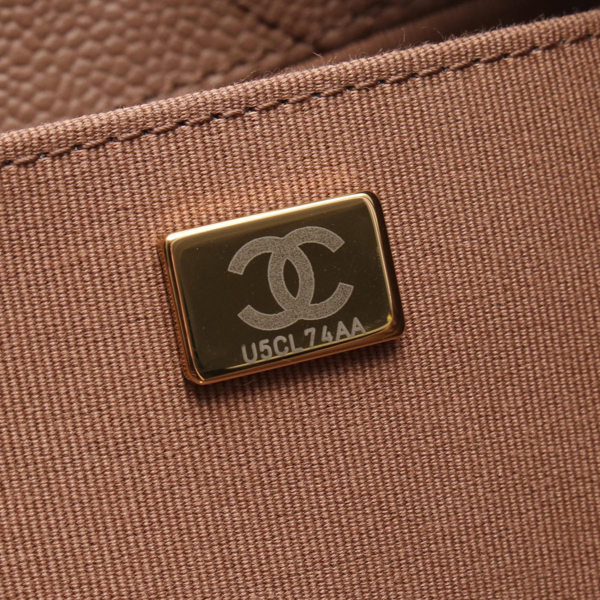 Chanel CC Caviar Shopping Bag — Gray