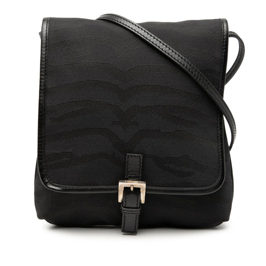 Fendi Zebra Printed Canvas Crossbody