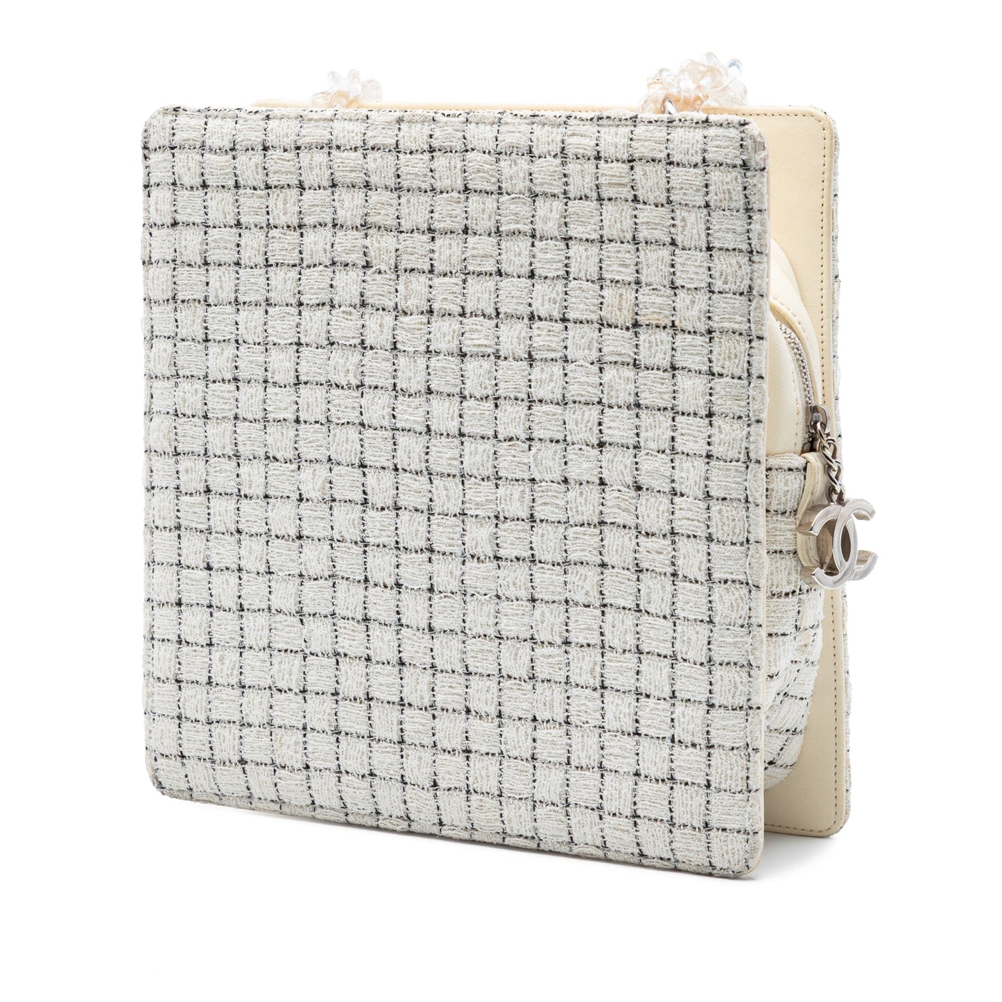 Chanel Tweed and Resin Zipped Shopping Bag