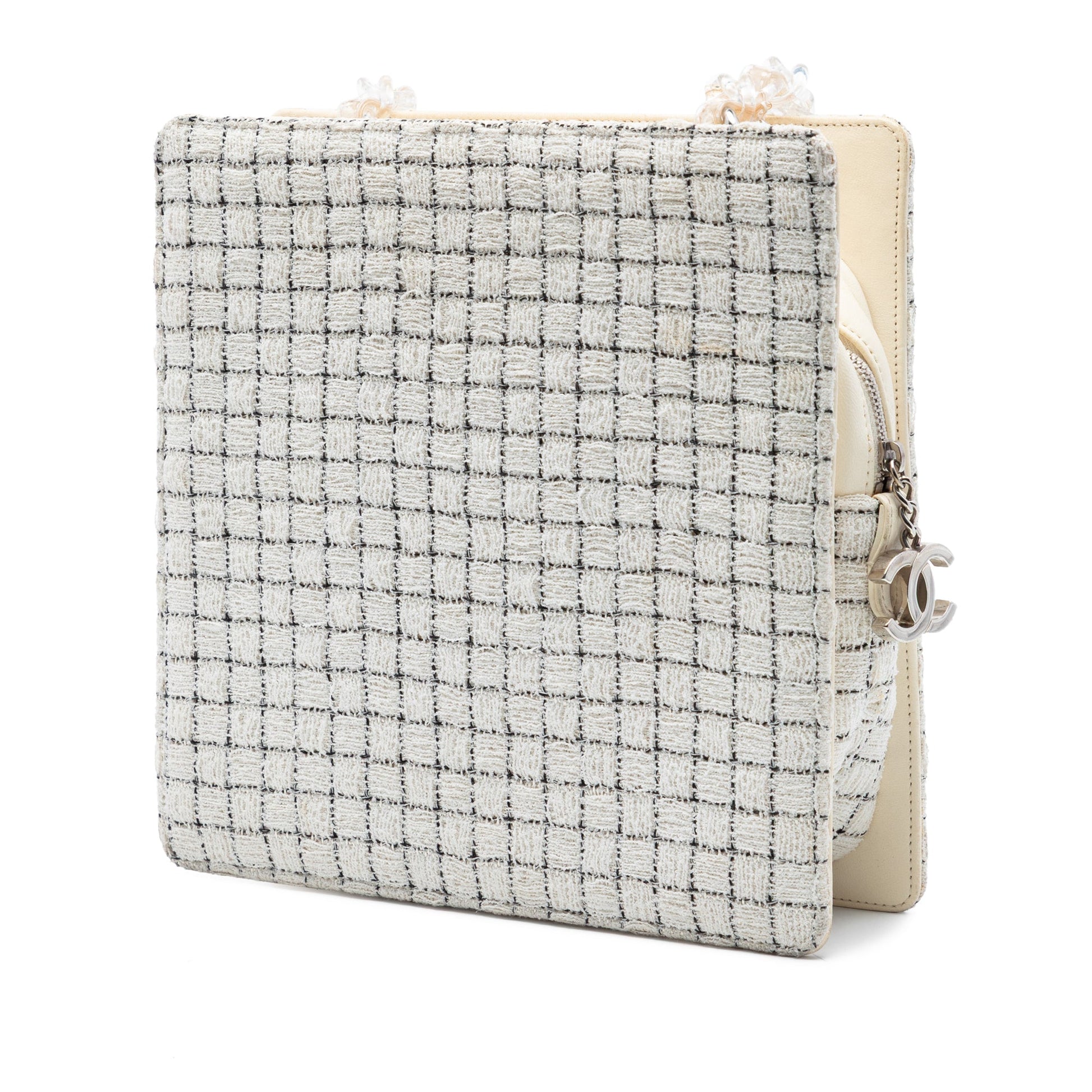 Chanel Tweed and Resin Zipped Shopping Bag