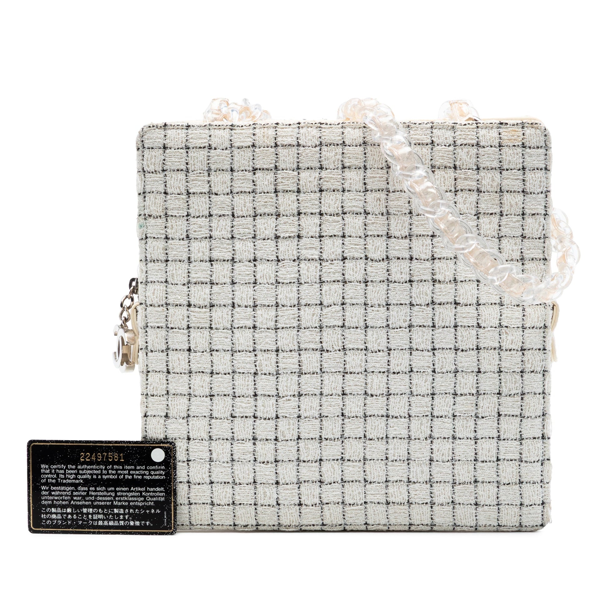 Chanel Tweed and Resin Zipped Shopping Bag