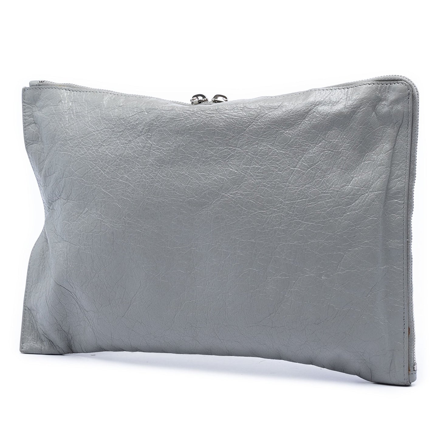 Balenciaga Lambskin Motocross Giant 12 Zip Around Flat Clutch