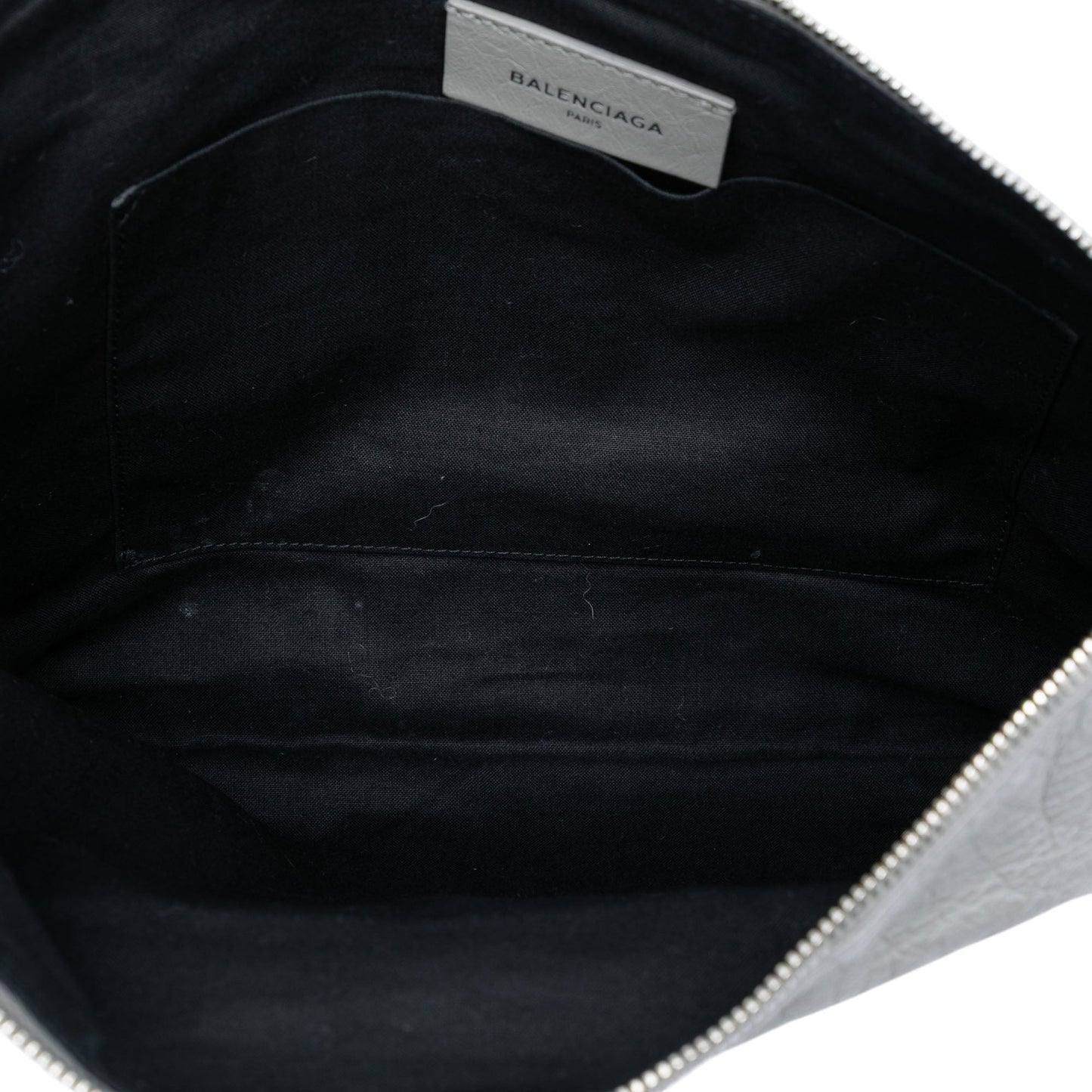 Balenciaga Lambskin Motocross Giant 12 Zip Around Flat Clutch