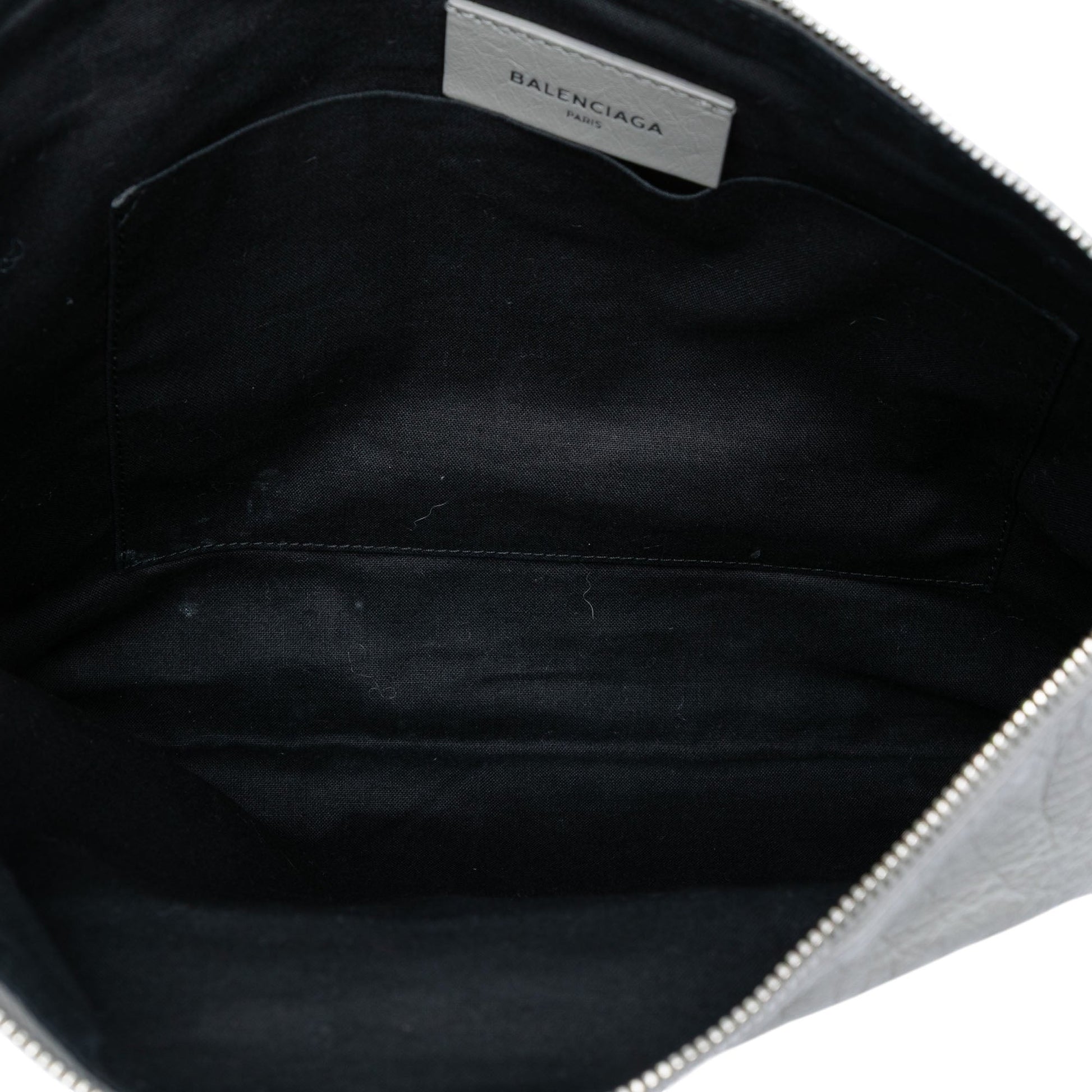 Balenciaga Lambskin Motocross Giant 12 Zip Around Flat Clutch