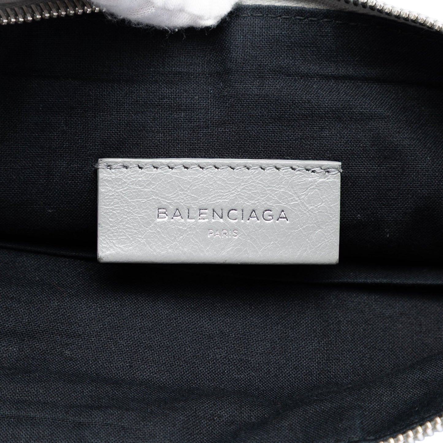 Balenciaga Lambskin Motocross Giant 12 Zip Around Flat Clutch