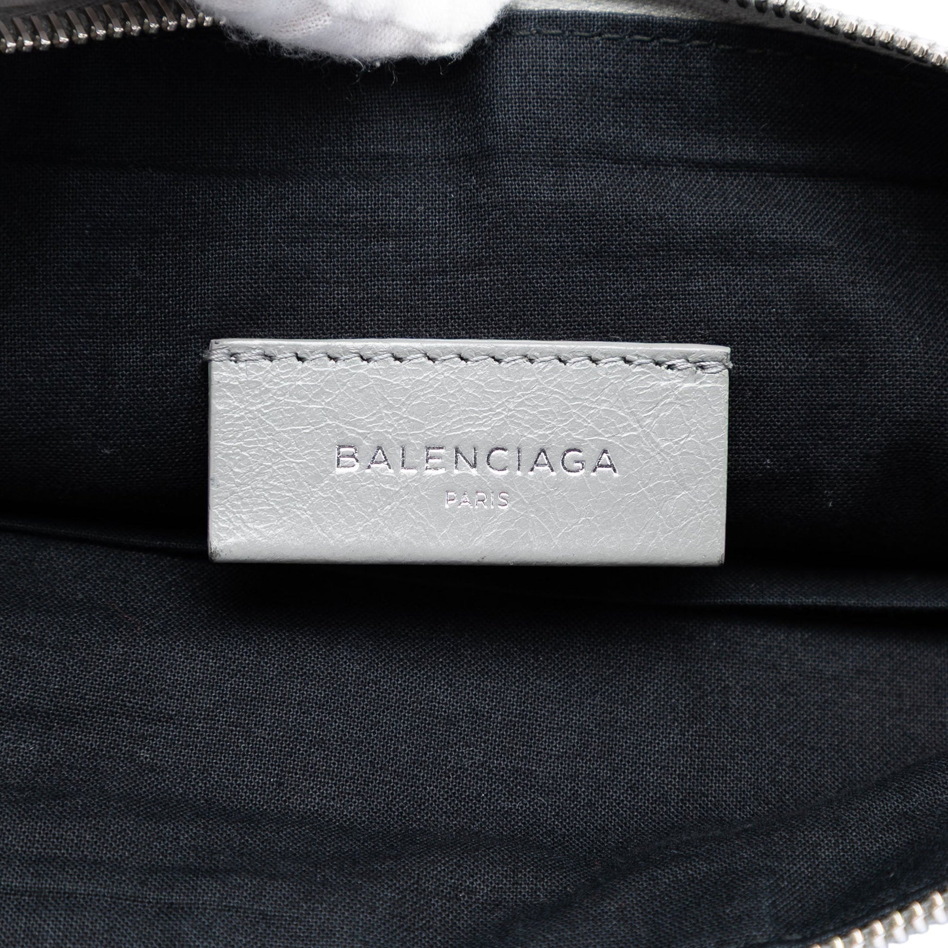 Balenciaga Lambskin Motocross Giant 12 Zip Around Flat Clutch